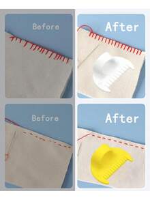 4件套缝纫工具：3毫米/4毫米包边器、缝纫模板尺、针号规、绗缝尺、缝纫直线测量工具 - 4pcs B - 查看 2