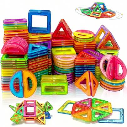 Bloques de 4 colores de tamaño mediano (30/50/90/140 piezas) Juego de construcción progresivo para niños de 3+ años, desarrolla habilidades prácticas y creatividad espacial