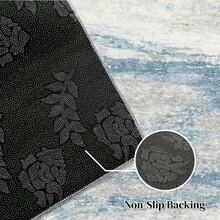 1 件装现代简约风格米色浅蓝色抽象扎染图案地毯。天鹅绒材质，重约 850 克，厚约 0.6 厘米。地毯耐磨、防滑、易于清洁。多种尺寸可选。适用于厨房/客厅/餐厅/卧室/阳台/浴室/书房。家居装饰的理想之选。 - A - 查看 10