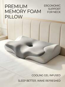 All-Season Foam Pillow, Cooling Gel Side Summer & Warm Cozy Side Winter, Shredded Fill With Dual-Texture Cover, Year-Round Comfort Bedding - 1 - 查看 11