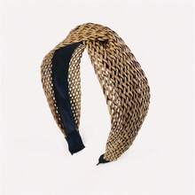1pc Bag Hollow Out Fabric & Plastic Headband, 7cm Wide, Suitable For Daily Wear - Multicolor - View 7