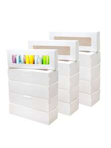 4pcs/8pcs/30pcs Rectangular Window Macaron Boxes, Bread Boxes, Dessert Boxes, Donut Boxes, Chocolate Boxes, Candy Packaging Boxes - View 4