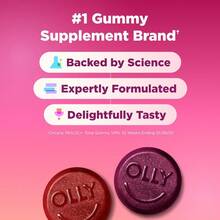 OLLY Women's Daily Multivitamin Gummy, Vitamins A, D, C, E, Biotin, Folic Acid, Adult Chewable Vitamin, Berry Flavor, 65 Day Supply - 130 Count - Berry - 查看 4