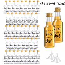 45pcs/Set 25ml/50ml Mini Wedding Fairy Bottles, Plastic Champagne Bottles With "We Have Tied The Knot" Sticker, Leak-Proof And Reusable, Comes With Liquid Funnel And Screw Cap. Suitable As Wedding Party Favors, Travel, Camping, Mother's Day Gifts. - Transparent H98 - View 19