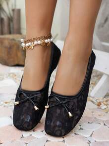 New Arrival Color Block Beach & Home Non-Slip Flat Shoes For Women - Black - View 4