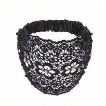 1pc New Plum Blossom Hollow Design Wide Headband, Hair Hoop, Hair Accessory - Multicolor - View 10