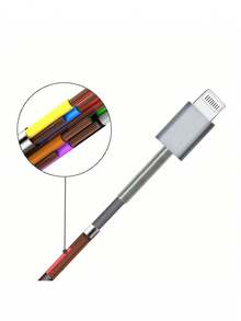 66W快充数据线，MFi认证，鱼网编织弹簧数据线，3.3英尺（约1米），USB-A转Lightning快充接口，兼容 14/13/12/11，2万次弯折寿命 - 彩色 - 查看 9