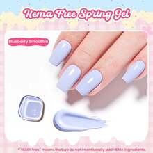 Beetles Pink Gel Polish - Strawberry Milk Light Pink Pastel Nail Polish, Same Color Same Bottle, Long Lasting Soak Off UV LED Nail Art, Spring Manicure Salon Gifts For Her - 藍莓冰沙 - 查看 2