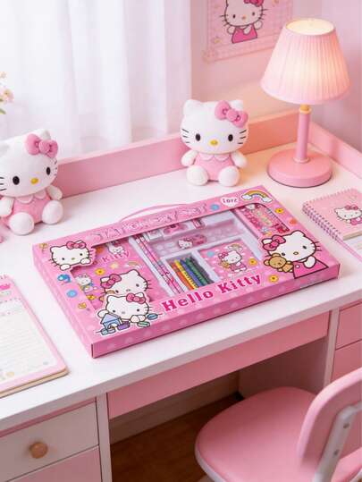 SANRIO Cartoon-Themed Multi-Piece Stationery Set, Perfect For Graduation Gifts, Elementary School Student Gifts, And Prizes. Suitable For Back-To-School Season And Other Student Supplies. (Random Design)