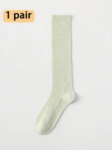 1双女士过膝袜，轻薄学院风修身显瘦袜，适合春夏穿着，可搭配裙子，百搭实用 - 彩色 - 查看 13