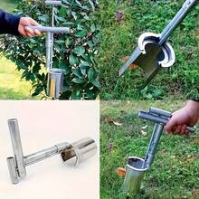 1件金属手持式移栽工具，播种器，耐用，有助于维护花园，挖掘种植穴，适用于播种、移栽幼苗、更换花卉土壤和其他园艺工作 - A - 查看 8