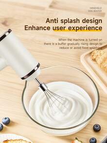 Wireless Handheld Electric Egg Beater, 5-Speed Variable Frequency Cream Mixer, Ultra-Quiet Baking Tool For Cake, Mousse, Whipped Cream - Rechargeable, Lightweight - Multicolor - View 11