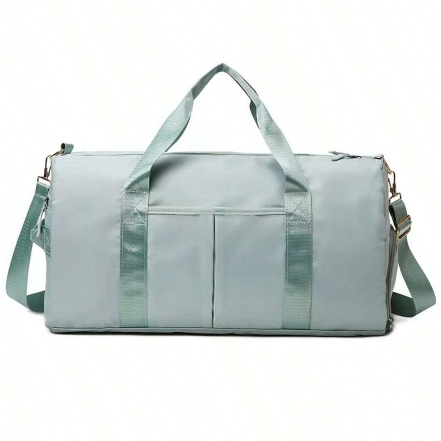 Large Capacity Waterproof Gym Bag For Women Men With Shoes Compartment Wet Pocket Travel Duffel Bag - 綠 - 查看 1