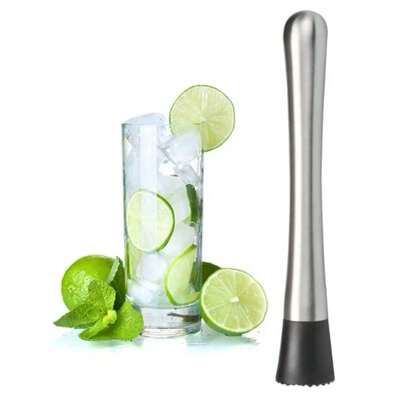 Socador De Caipirinha Inox Macerador Frutas Gelo Drink Barman Profissional 21cm