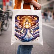 Plantilla de arte celestial femenina reutilizable para pintura en aerosol DIY, adecuada para decoración de paredes del hogar, ropa de tela, bolsas, manualidades hechas a mano, patrones de pintura, etc. - Blanco - Ver 6