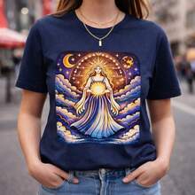 Plantilla de arte celestial femenina reutilizable para pintura en aerosol DIY, adecuada para decoración de paredes del hogar, ropa de tela, bolsas, manualidades hechas a mano, patrones de pintura, etc. - Blanco - Ver 7