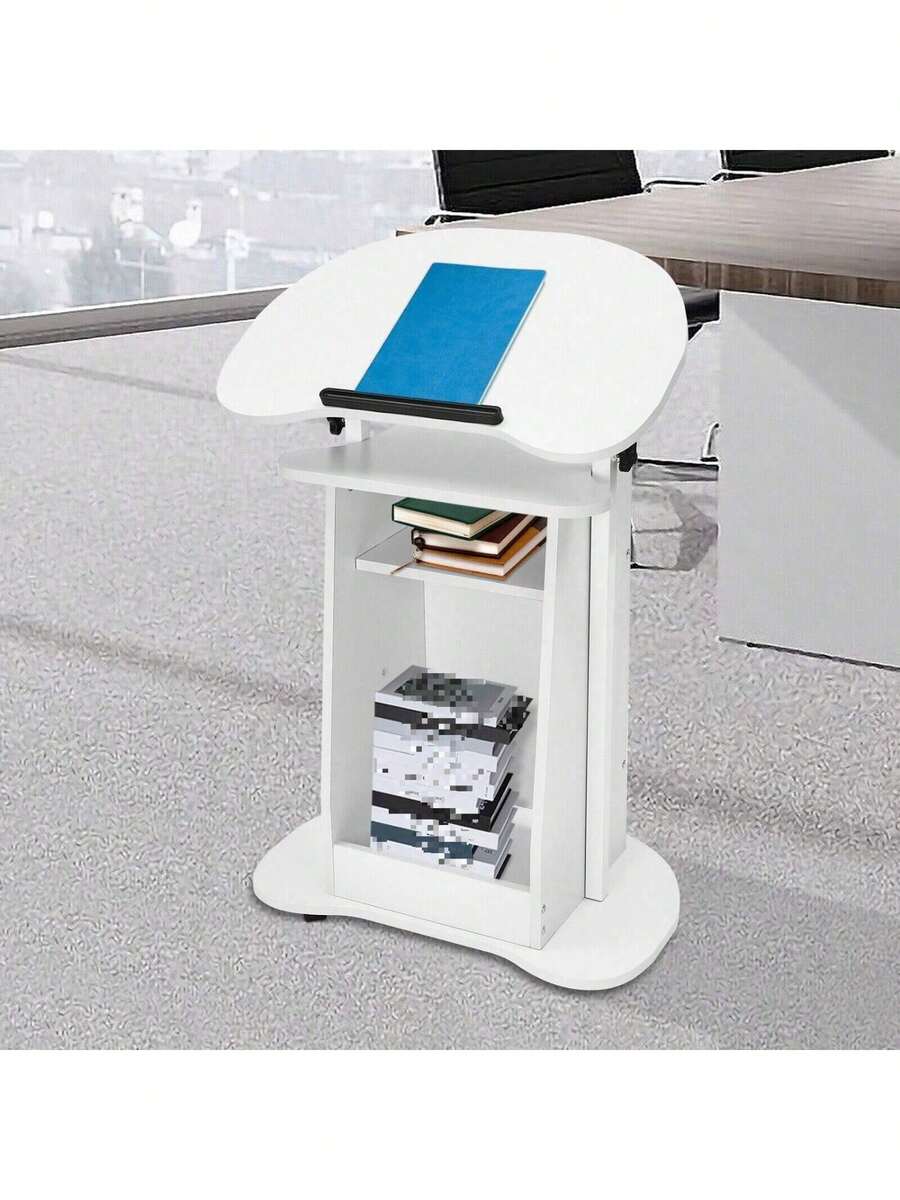 Mobile Presentation Lectern, Lectern Podium Stand Projector And Laptop ...
