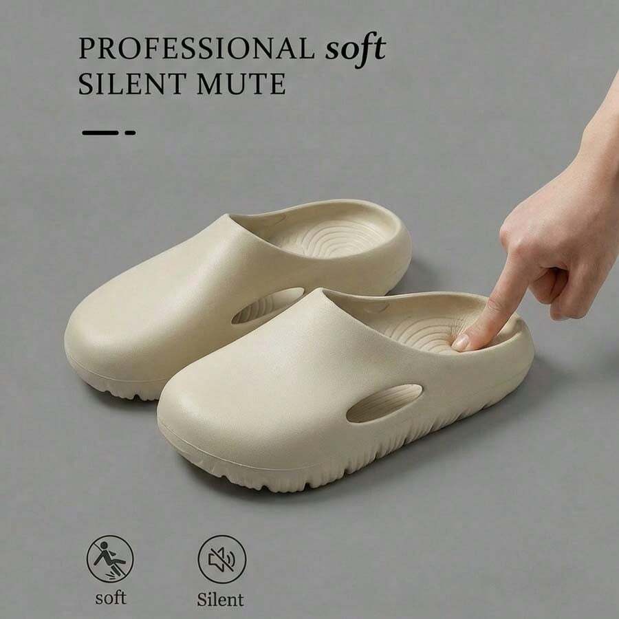 新款休闲百搭EVA拖鞋，厚底耐磨沙滩拖鞋，情侣夏季款 - 墨綠色 - 查看 1