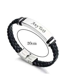 1 chiếc vòng tay nam khắc tên theo yêu cầu, có thể tùy chỉnh kết hợp chữ cái, quà tặng sinh nhật, đám cưới, Giáng sinh, khắc chữ miễn phí, hộp quà tặng, màu vàng, thời trang, nhiều màu sắc, cổ điển, unisex, tối giản, giản dị, tùy chỉnh, cá nhân hóa, độc đáo, quà tặng lý tưởng cho anh ấy, quà tặng lý tưởng cho cô ấy, bạn trai, bạn gái, bố, mẹ, gia đình, trang sức cho phụ nữ. - phong cách 1 - Xem 4