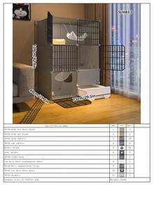 Drawer-Style Cat Litter Box, Multi-Layer Cat Cage, DIY Modular Cat Cabinet, Stackable Cat Villa, Suitable For Kittens And Small Cats Indoor Use - Multicolor - View 18