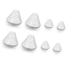 50/100 piezas/paquete Cuentas con borla CCB, Conectores de colgante con tapa de flor de plástico chapado en plata vintage, Accesorios de joyería DIY - Sombrero con borlas - Ver 6