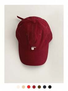 Mũ lưỡi trai mềm mại, thêu chữ tối giản, kiểu dáng retro, chất liệu cotton, unisex, có khóa điều chỉnh, thích hợp cho mùa hè, đa năng. - chữ cái oneG - Xem 11