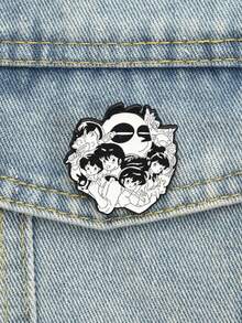 1 Ghim cài áo men sứ phong cách anime cổ điển - Bộ sưu tập tác phẩm của Rumiko Takahashi, Huy hiệu Ranma 1/2 Panda & các nhân vật, Ghim cài áo hoạt hình dành cho người hâm mộ. - Nhiều màu - Xem 3