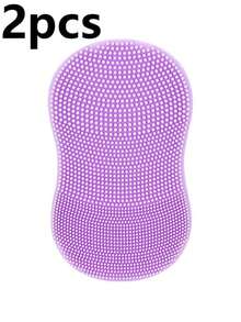 6/3/2件装硅胶洁面刷，手持式面部清洁刷工具，深层清洁毛孔，去除黑头和粉刺（2个粉色+2个蓝色+2个紫色） - 純色 - 查看 13