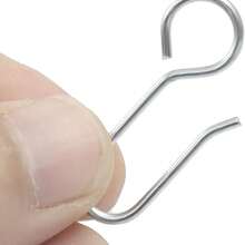 Metal Curtain Track Hooks, S-Shaped Small Curtain Hooks, Curtain Hook Pins, Curtain Line Hooks, Curtain Track Rollers, Ceiling Curtain Tracks, Home & Bathroom Decor, Autumn Decor, Bathroom Accessories, Back To School Ceiling Decor Hooks, Curtain & Shower Curtain Clips, Curtain Track S-Hooks, Car Curtain Hooks - Silver - View 6