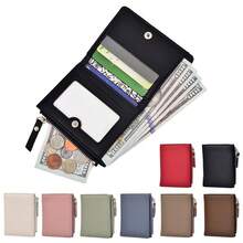 New Fashion Short Wallet, Large Capacity Men's Japanese Style PU Wallet With Zipper Coin Pocket & Card Slots - Multicolor - View 2