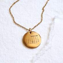 Dây chuyền lịch khắc tên cá nhân, dây chuyền khắc ngày cưới, quà kỷ niệm cho người yêu, quà sinh nhật. - Nhiều màu - Xem 8