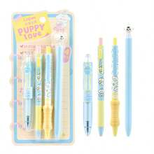 4支/套 中性色圆珠笔，卡通风格，高品质ins风流畅速干0.5mm黑色圆珠笔，学生适用，返校用品 - 卡通筆套裝 - 查看 5