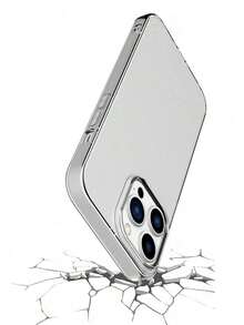 1pc Classic Transparent Full Body Shock-Proof Phone Case, Soft TPU Shell With Large Cutouts, Compatible With IPhone 17, 17 Pro, 17 Pro Max, 16, 16 Pro Max, 15, 14, 13, 11, 13, 14 Pro Max, Waterproof, Shock-Proof, Anti-Fall, Anti-Scratch - Clear - View 3