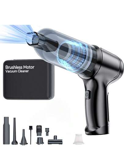 便携式手持吸尘器，适用于家庭、汽车、宠物毛发清洁，轻巧设计，易于收纳，可充电，是宠物、家庭、办公室、露营的理想之选。迷你吸尘器