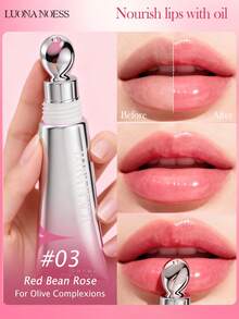 LUONANOESS Son bóng dưỡng ẩm & Huyết thanh môi, Dưỡng ẩm, Nuôi dưỡng, Ngăn ngừa nứt nẻ, Làm mờ nếp nhăn môi, Dầu dưỡng môi, Son dưỡng môi, Phù hợp cho phụ nữ và trẻ em gái, Lý tưởng cho mùa thu/đông, Tuyệt vời để sử dụng hàng ngày, Trang điểm cho người mới bắt đầu, Quà tặng cho bạn bè, bạn gái, vợ, Du lịch, Hoạt động ngoài trời, Ngày lễ, Giáng sinh, Sinh nhật, Tốt nghiệp, Tiệc tùng, Trang điểm thời trang - #03 Hoa hồng đậu phụ - Xem 2