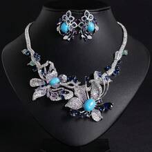 3 peças/1 conjunto Conjunto de Joias da Moda Feminina, Incrustado com Zircônia, Colar, Brincos, Adequado para Mulheres/Noiva/Dama de Honra/Feriado/Festa/Casamento/Banquete, Presente - Conjunto de joias - Visão 15