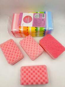 5pcs Heavy Duty Cleaning Sponges, Dual-Purpose Wavy Sponges, Suitable For Kitchen, Bathroom, Home And Household Cleaning - A - View 10