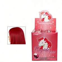Tinte temporal para el cabello: Disponible en varios colores y tamaños, 50 ml por botella, opciones de 1 pieza o 12 piezas disponibles, tinte para el cabello que cambia de color. - Rojo - Ver 3