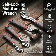 Multifunctional Self-Locking Wrench, 6, 8, 10, 12 Inch Multi-Model Pipe Flexible Wrench, Quick-Opening For Water Heating Pipes, Pipe Wrench Set - A - View 2