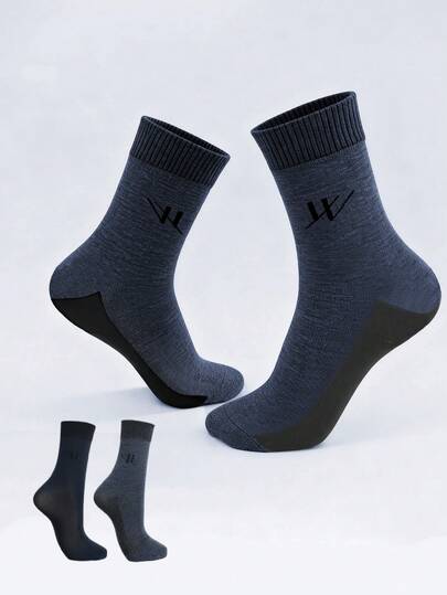 10/20/30双装男士透气网眼中筒袜，薄款丝滑冰丝商务袜，适合春夏穿着