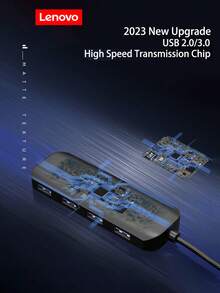 Bộ chia USB Lenovo Hub tích hợp chip chất lượng cao, trọng lượng nhẹ và dễ mang theo, được làm từ chất liệu ABS, có bề mặt đen mờ bóng và kiểu dáng thời trang. Nó hỗ trợ sử dụng đồng thời 4 thiết bị USB, dễ dàng kết nối ổ đĩa USB, ổ cứng, chuột, bàn phím và các thiết bị khác. Tương thích với nhiều hệ thống và hoạt động theo kiểu cắm là chạy. - Xem 2