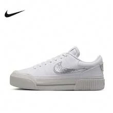 Nike 女鞋新款COURT LEGACY LIFT休閒鞋厚底板鞋 - 白色 - 查看 5