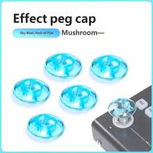 OUMINGYQ 5 piezas Tapas de pedal de efecto de guitarra tipo seta, tapas de pisada universal, accesorios coloridos y duraderos para instrumentos musicales - Multicolor - Ver 7