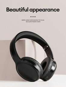 Lenovo TH30 Bluetooth Headphones With Carrying Pouch, HiFi Stereo Sound, Low Latency, Microphone, Wireless Connection, Compatible With Computer & Smartphone - Black + Storage Bag 20*25 - View 2