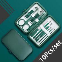 18/16/10/7/24件套专业美甲护理套装 - 包含全套美甲护理工具、指甲钳、指甲锉和收纳盒 - 旅行或居家美甲套装 - 綠色 - 查看 15