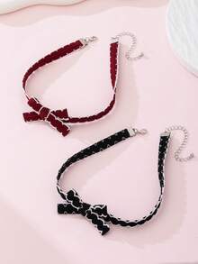 时尚女士系带蝴蝶结领饰（不含礼盒） - 蝴蝶型 - 查看 2