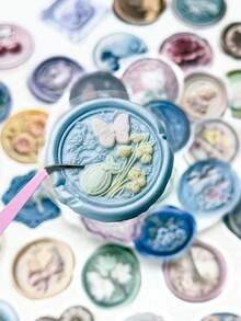 52pcs Relief Seal PET Stickers Decals For Phone Laptop Notebook Letter Suitcase Skateboard Helmet Graffiti Transparent Stickers - A - View 5