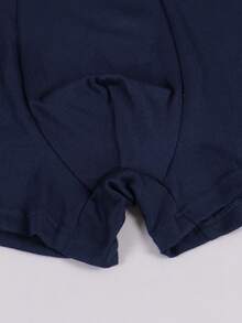 2 piezas Calzoncillos minimalistas de uso diario para hombres, ropa interior con cintura elástica y estampado de letra sexy en la nalga - Azul - Ver 6