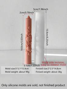 Pomegranate Long-Strip Candle Silicone Mold - DIY Pomegranate Relief Handcrafted Fragrance Long Stick Candle Mold - Pomegranate Candle Mold - View 5