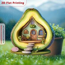 Cọc trang trí sân vườn hình nhà cây bằng acrylic in 2D, thích hợp cho sân nhà, bãi cỏ và làm vườn, trang trí ngoài trời. - A - Xem 9